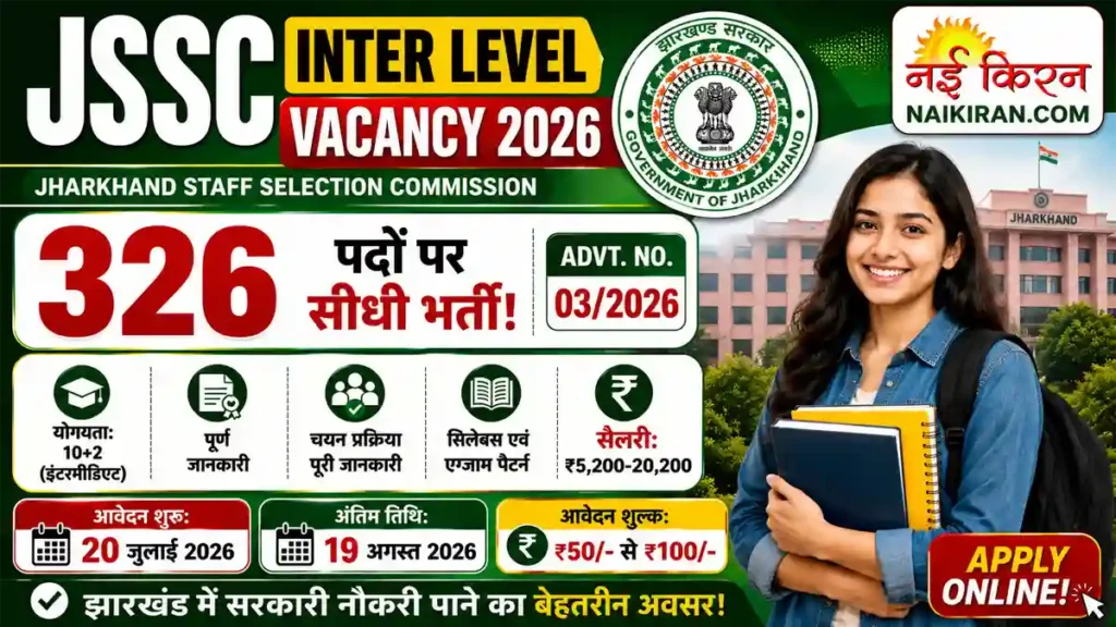 JSSC Inter Level Vacancy 2026